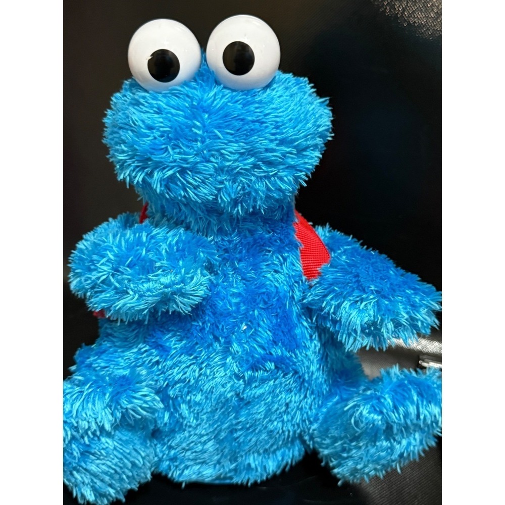 Sesame Street Cookie Monster Plush Toy Backpack Hasbro 2010 Blue